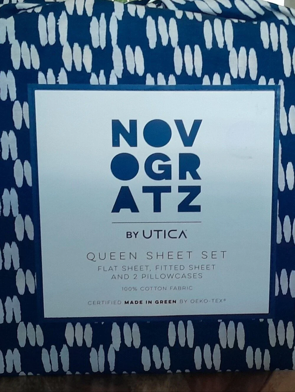 Brand New Novogratz by Utica Queen Size Sheet Set Petite Painted Check
